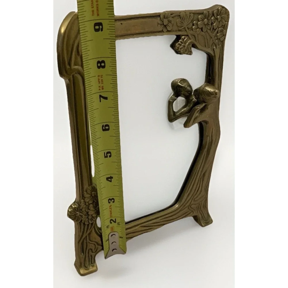 VTG Mirror Brass Framed Art Deco French Country Hollywood Regency Gold Estate